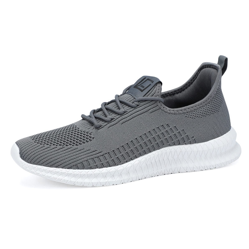 LCGJR Men's Running Shoes Ultra Lightweight Breathable Comfortable Walking Shoes Casual Fashion Sneakers Mesh Workout Shoes 10 Grey - BeesActive Australia