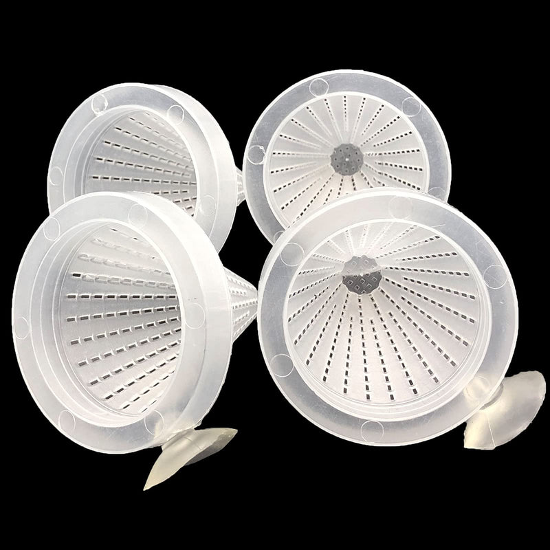 Ailindany 4PCS Aquarium Live Red Worm Feeding Cone Cup Plant Cup Brine Shrimp Plastic Fish Feeder for Aquariums with Suckers - BeesActive Australia
