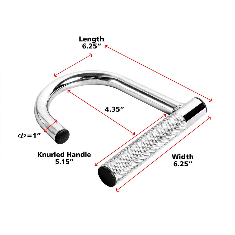 KYLIN SPORT Metal Resistance Band Handles Heavy Duty Industrial Grade Steel Knurled Surface Handles for Elastic Band Workouts (Chrome) - BeesActive Australia