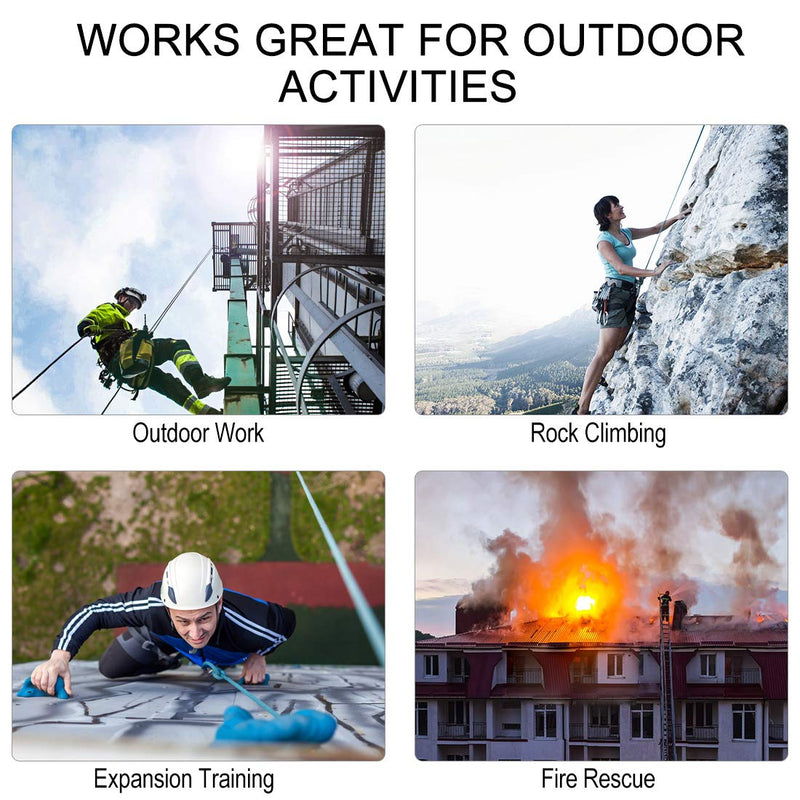 NewDoar 10.5mm(3/8in) Dynamic Rope,24KN(5399 lb) Robust Nylon Kernmantle Rope,3 Sizes Multipurpose Rope for Outdoor Mountaineering Rock Climbing Rescue(33ft/66ft/98ft) green 33ft/10M - BeesActive Australia