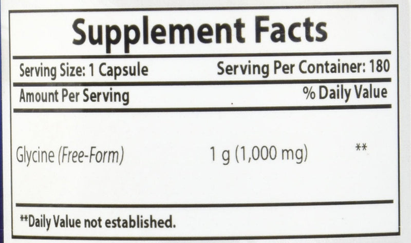 Best Naturals Glycine Supplement 1000 Mg for Energy Production, 180Count - BeesActive Australia