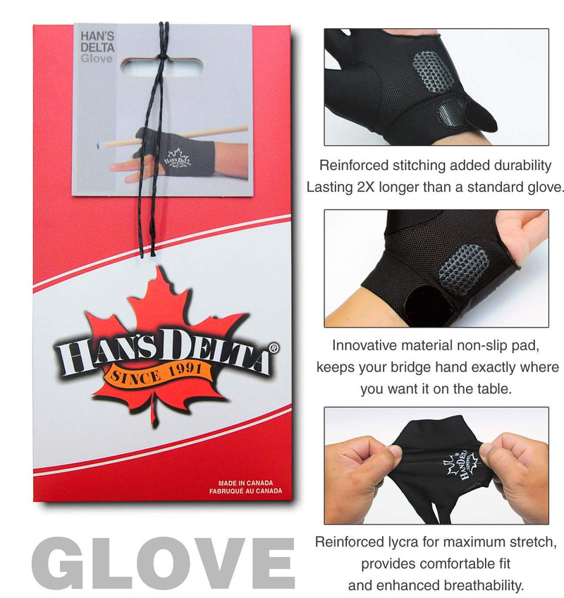 [AUSTRALIA] - HAN'S DELTA Billiard Pool Cue Glove, (Several Colors Available) Blue(Right Hand) 