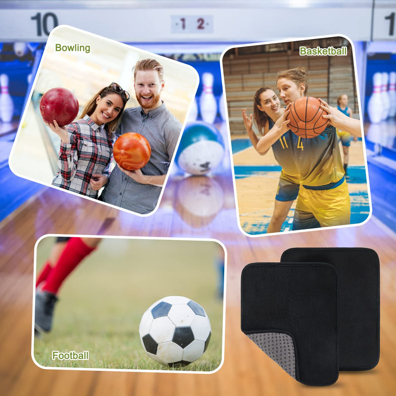 Anglecai 2 Pack Bowling Ball Towel Microfiber, 10 x 8 Inch Microfiber Bowling Towel Cleaner Bowling Ball Cleaning Pad with EZ Grip Bowling Shammy Towel for Cleaning Bowling Balls - BeesActive Australia