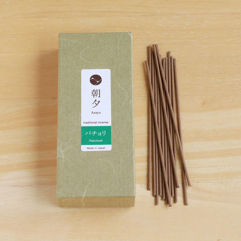 Asayu Japan Traditional Smoke Patchouli Incense Sticks Scent (40gr) for Evening Meditation, Relax or Yoga, Made in Japan - Patchouli - BeesActive Australia