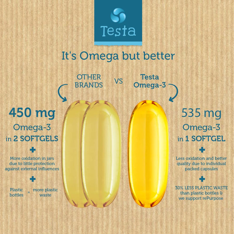 Vegan Omega 3 Supplement - High Strength 325mg DHA + 150mg EPA per Capsule - Only 1-a-Day - Supports Heart, Brain, Joint Health - Plant-based Omega 3 from Algae Oil - Plastic Negative, RTG, and Kosher - Two Months Supply - BeesActive Australia