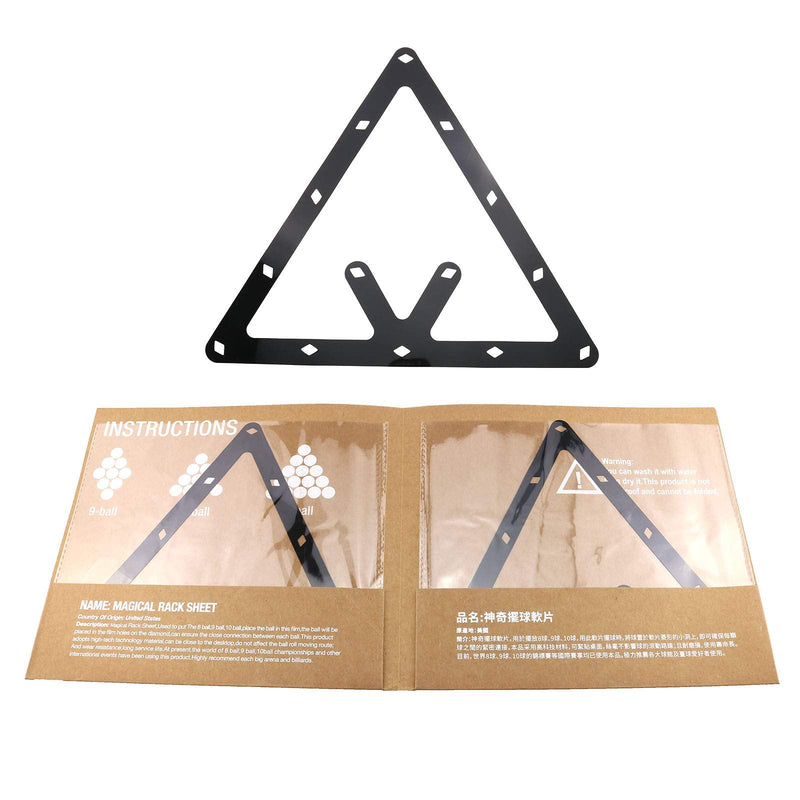 ITROLLE Magic Ball Rack 6PCS Billiard Triangle Magic Rack Sheet with Pool Table Marker Dots Pool Table Ball Holder - BeesActive Australia