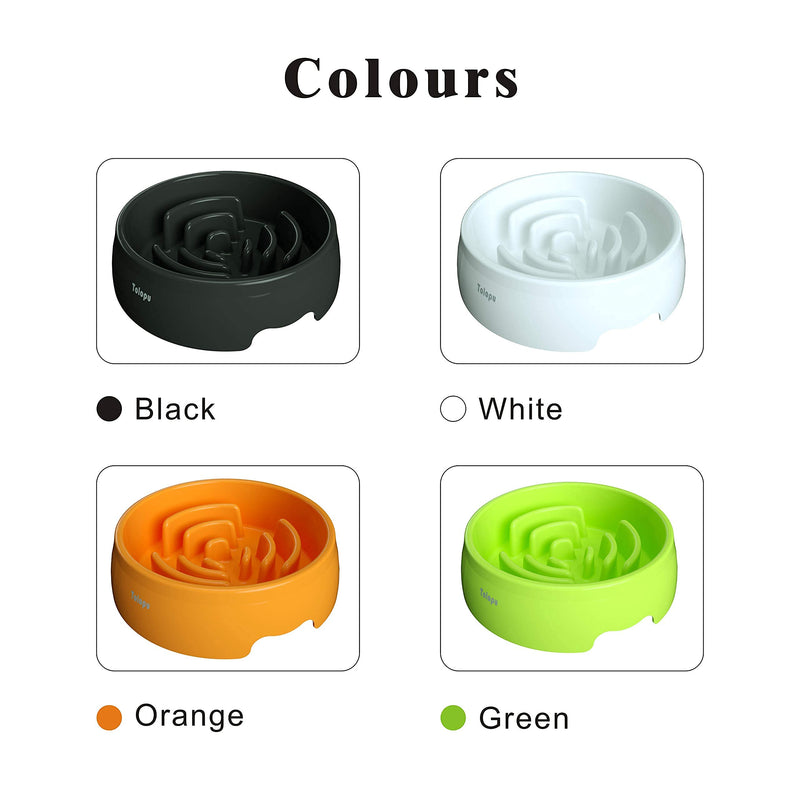 Tolopu Slow Feeder Dog Bowls Stop Bloat Bowl Anti-Choking Anti-Gulping & Fun Feeding Bowl Large BLACK - BeesActive Australia