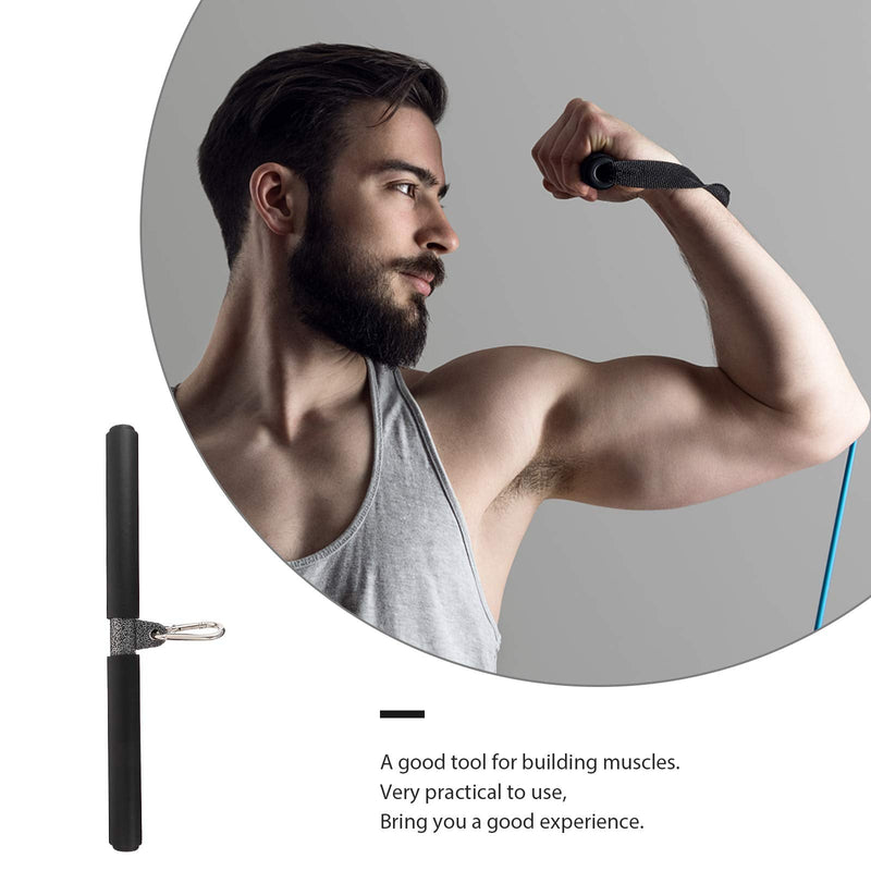 SENTOP DIY Straight Bar, Bicep Pull Bar with Soft Hand Grips Weight Machine Accessories Straight Bar for Home Gym Workout With Buckle - BeesActive Australia