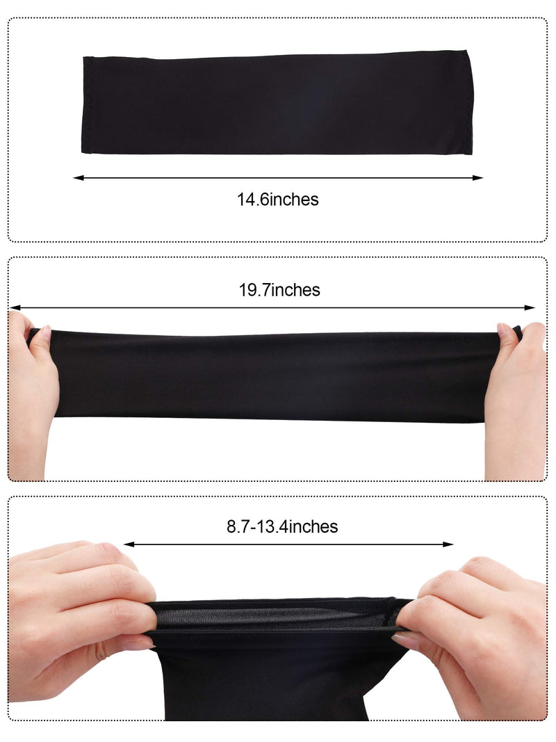 [AUSTRALIA] - 9 Pairs Unisex UV Protection Sleeves Long Arm Sleeves Cooling Sleeves Ice Silk Arm Covers Black, White, Royal Blue 