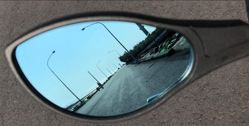 Hafny NEW Handlebar Bike Mirror, HD Glass Lens (Anti-glare Blue Left) HF-M902LB-FR01 Anti-glare Blue Left - BeesActive Australia