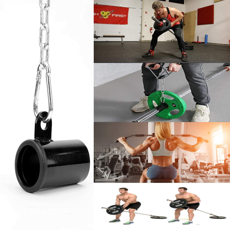 Favuit T-Bar Row Platform 27" Tricep Rope Pull Down-Landmine Eyelet Attachment with Chain fits 2" Olympic Bar Heavy Duty Coated Nylon Rope with Solid Rubber Ends for Home Gym - BeesActive Australia