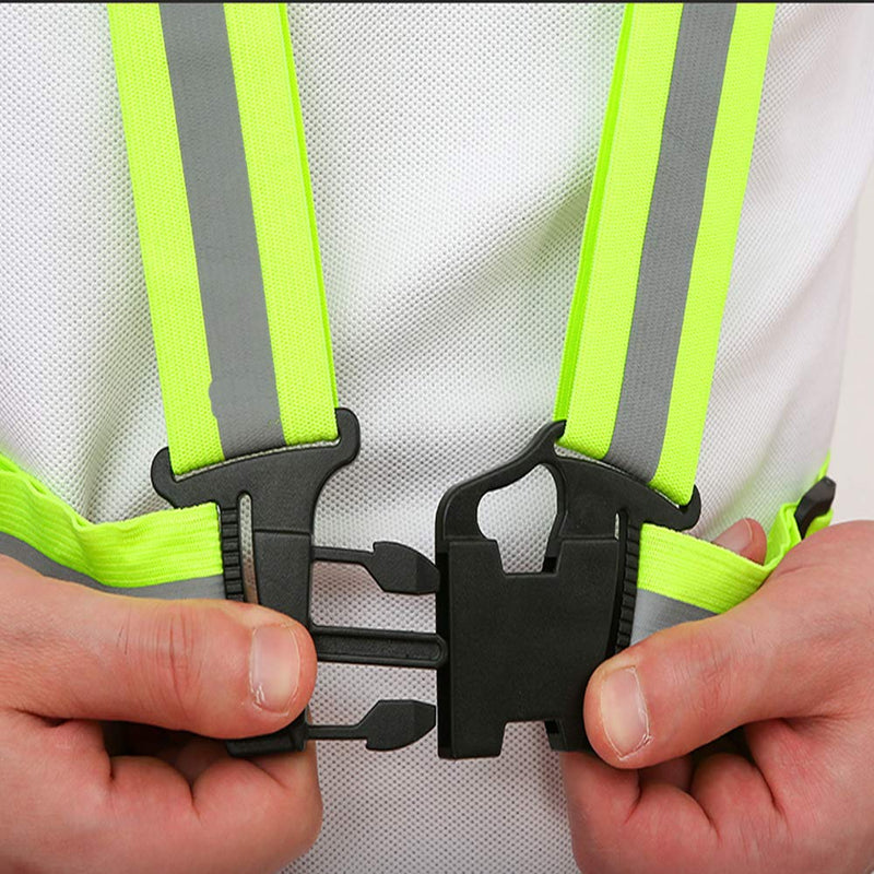 Reflective Night Running Vest with 360°High Visibility, Adjustable Safety Vest Outdoor, Fits Running, Walking,Cycling,Hiking, Walking,Dog Walk（2 Pack） Green and Orange … - BeesActive Australia