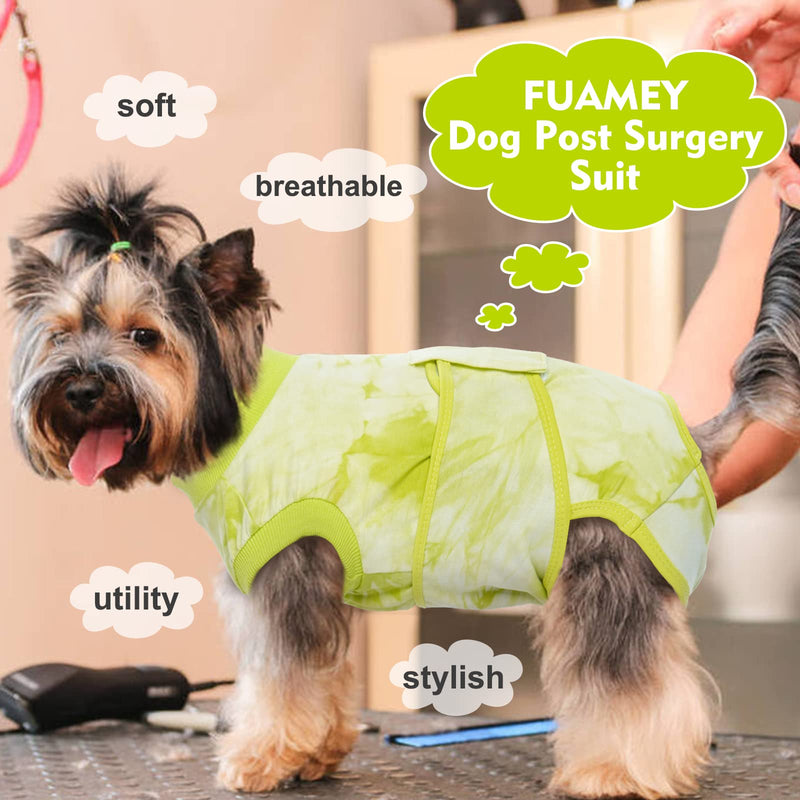 FUAMEY Recovery Suit for Dogs,Spay Suit for Female Dog,Neuter Suit for Male Dogs,Onesie Body Suits After Surgery,Puppy Cone E-Collar Alternative,Pet Abdominal Wounds Prevent Licking Surgical Shirts XL green - BeesActive Australia