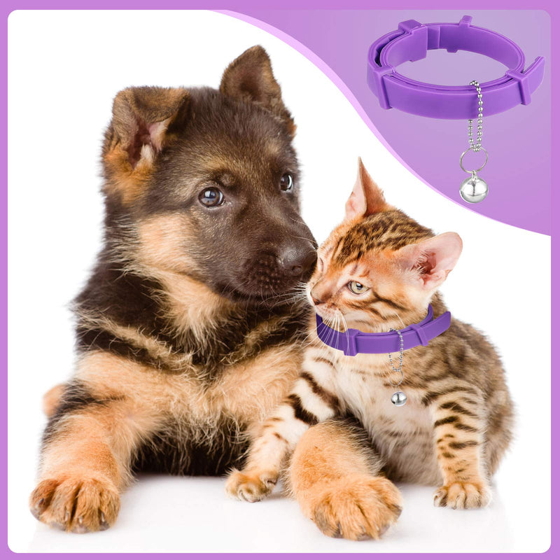 4 Pieces Cat Calming Collars Adjustable Cat Pheromones Calming Collars with 4 Bells Reducing Anxiety for Pets Suitable for Small Medium and Large Cats (15 Inches) - BeesActive Australia
