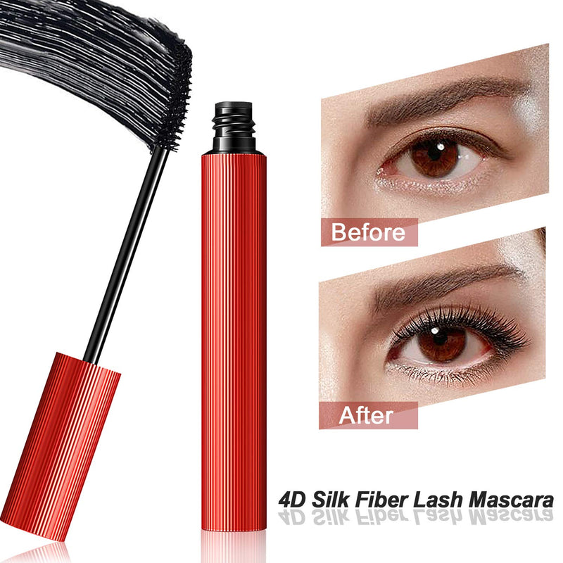 SIAMHOO 4D Silk Fiber Lash Mascara Waterproof,Lengthen Eyelashes,Not Sticky,Long-Lasting,2PCS - BeesActive Australia