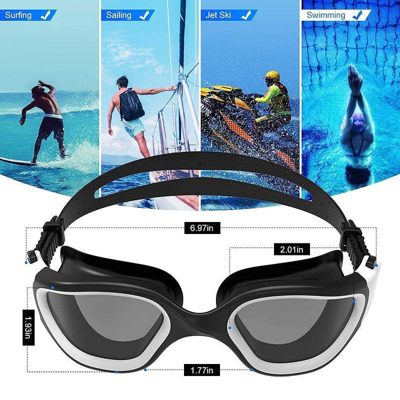 ZIONOR G1 Polarized Swim Goggles with C3 Swim Cap for Short hair - BeesActive Australia