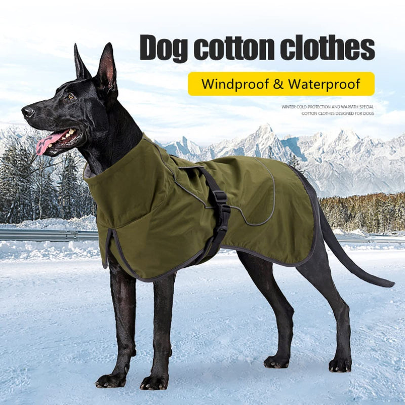 Dog's Cold Weather Coats-Warm Waterproof Dog Jackets Raincoats Windproof Coat with Velvet Inner Soft X-Large Black - BeesActive Australia