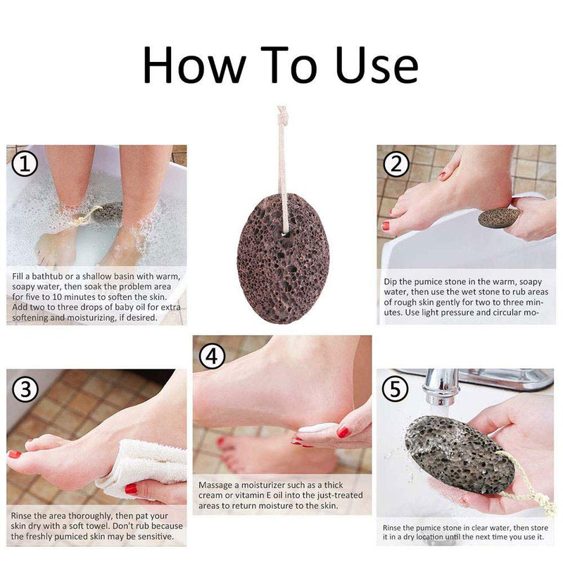 Jazzup Nature Earth Lava Pumice Stone for Foot Callus, Premium Callus Remover for Feet and Hands, Pedicure Tools, Exfoliation to Remove Dead Skin x 1PCS (Black or Brownness Random Color Delivered) - BeesActive Australia