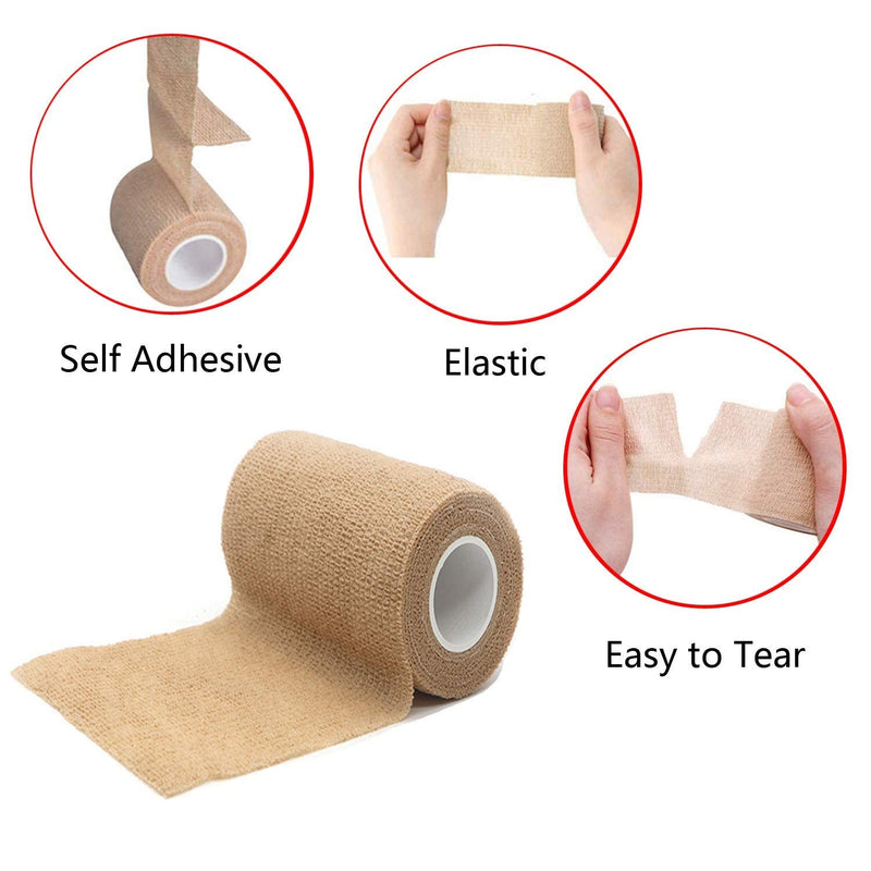 KISEER 15 Pack 2 Inch x 5 Yards Self Adhesive Bandage Breathable Cohesive Bandage Wrap Rolls Elastic Self-Adherent Tape for Stretch Athletic, Sports, Wrist, Ankle 15 Count (Pack of 1) Colorful - BeesActive Australia