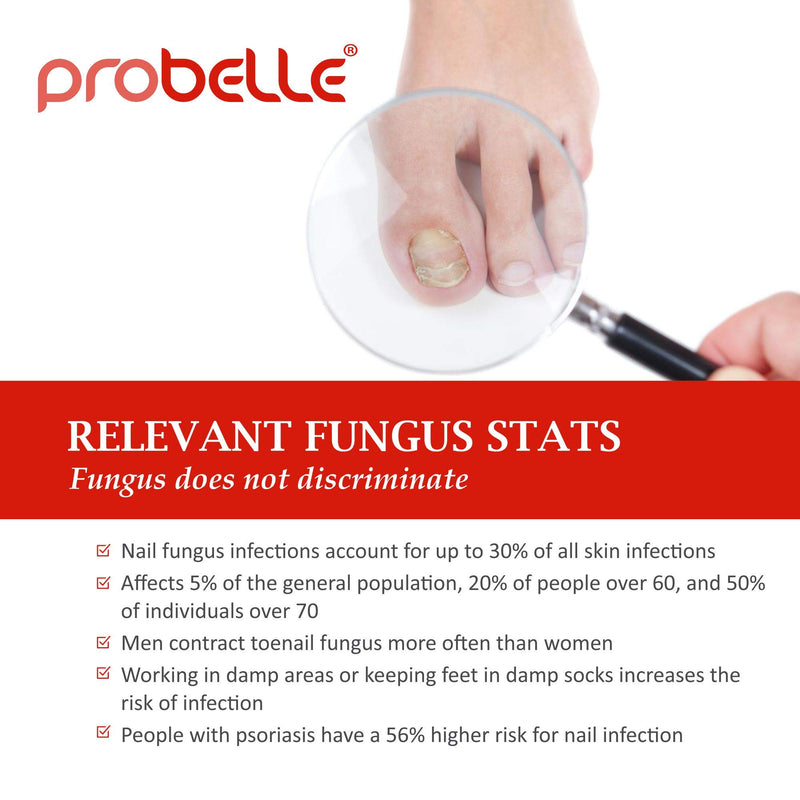 Probelle Natural Fungal Nail Treatment, Anti Fungal Nail Treatment, Nail Color Restoration, Clear Homeopathic Topical Solution .5 oz/ 15 ml (Patented Formula) - BeesActive Australia