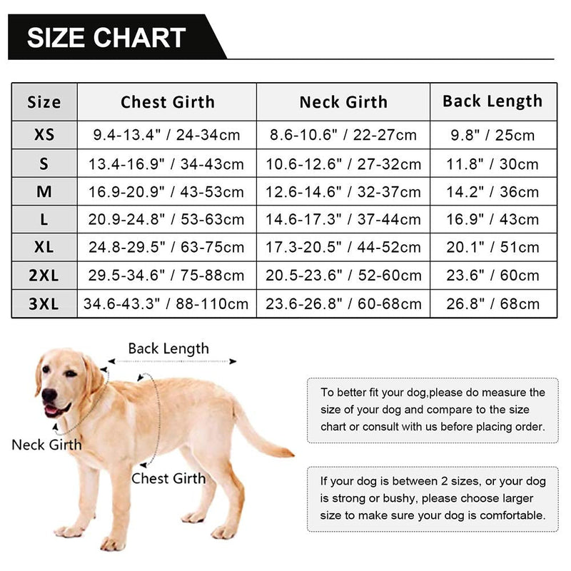 Kuoser Reversible Dog Cold Weather Coat, Reflective Waterproof Winter Pet Jacket, British Style Plaid Dog Coat Warm Cotton Lined Vest Windproof Outdoor Apparel for Small Medium and Large Dogs Black Medium (Pack of 1) - BeesActive Australia