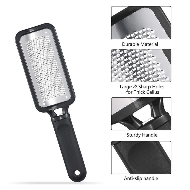 NuLink Callus Remover File Tool, Colossal Foot Rasp, Foot Scrubber, Heel Scraper, Pedicure Exfoliator to Remove Dead Hard Skin, Medical Stainless Steel Grade Works Both Dry, Wet Foot Feet - BeesActive Australia