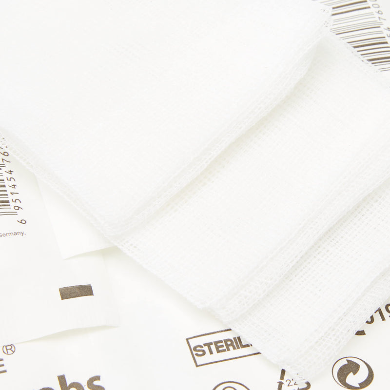 Rennington 4143A MOQ 600 Sterile First Aid Cotton Gauze Swabs, 8-Ply, 75 mm x 75 mm (Pack of 100) - BeesActive Australia