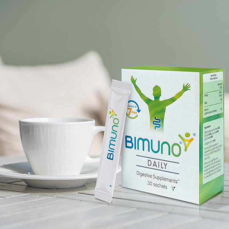 Bimuno Original - Daily Prebiotic Food Supplements. Gut Health Support for Men, Women, Kids & Bifidobacterium Culture. High in Fibre. Taste Free, Vegetarian, Gluten Free | 3 Pack (90 Sticks) - BeesActive Australia