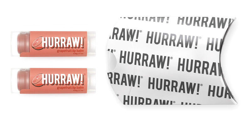 Hurraw! Grapefruit Lip Balm, 2 Pack: Organic, Certified Vegan, Cruelty and Gluten Free. Non-GMO, 100% Natural Ingredients. Bee, Shea, Soy and Palm Free. Made in USA - BeesActive Australia