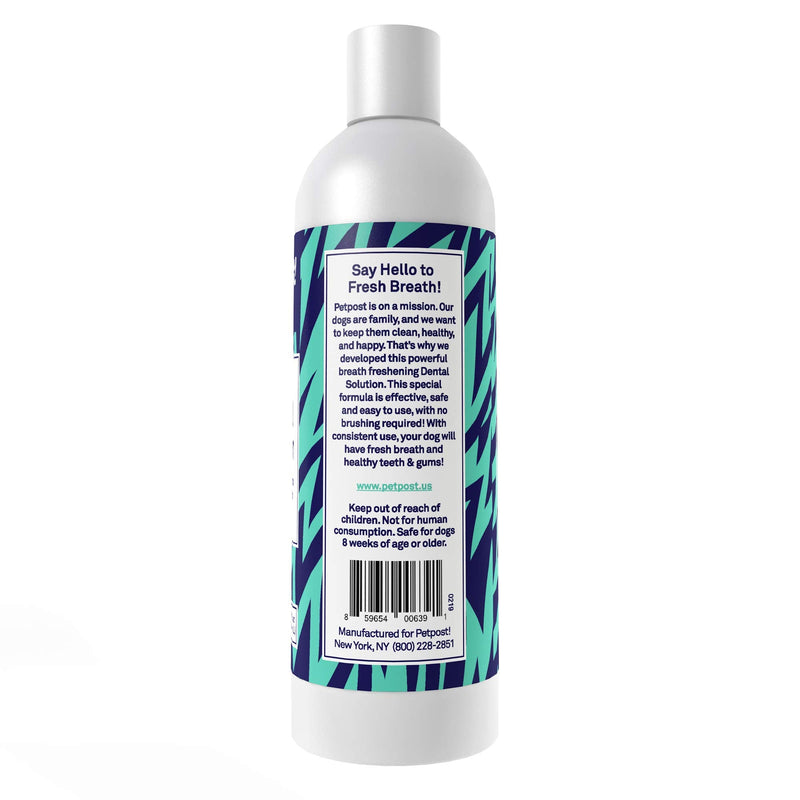 Petpost | Dental Solution for Dogs - Water Additive That Eliminates Bad Breath - Dirt, Gunk, and Tooth Buildup Gone - Natural Tooth Cleaning Solution 16 Fl Oz (Pack of 1) - BeesActive Australia
