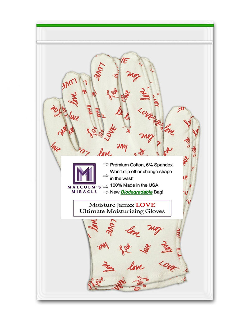 Malcolm's Miracle LOVE Moisturizing Gloves (Medium) - GUARANTEED for TWO YEARS - Made in the USA (Medium) Medium - BeesActive Australia
