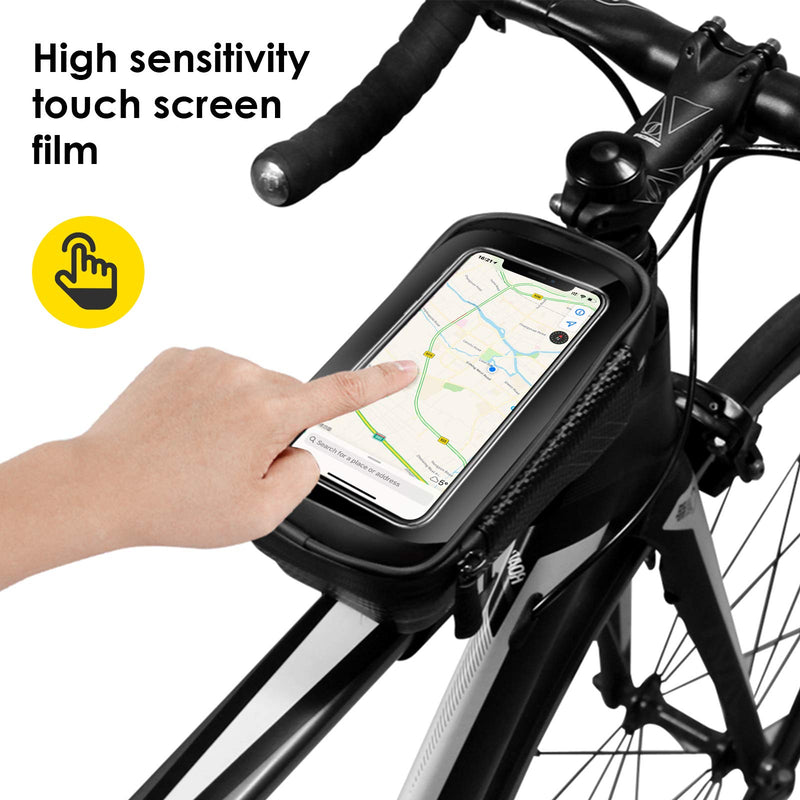 Acmind Bike Phone Mount Bag, Waterproof Bike Frame Handlebar Bag, Bicycle Top Tube Cycling Accessories with Waterproof Touch Screen Phone Case - BeesActive Australia