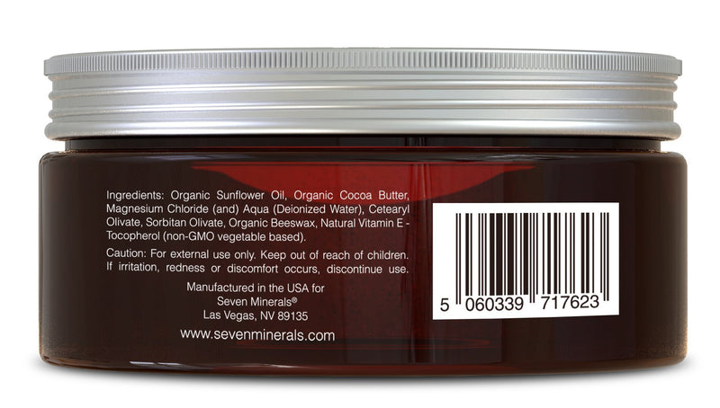 Natural Magnesium Cream for Pain Calm, Leg Cramps, Sleep & Muscle Soreness. With Moisturizing Organic Cocoa Butter and Vitamin E - No Harmful Ingredients. Our USA Made Creme is Safe for Kids (8 fl oz) - BeesActive Australia