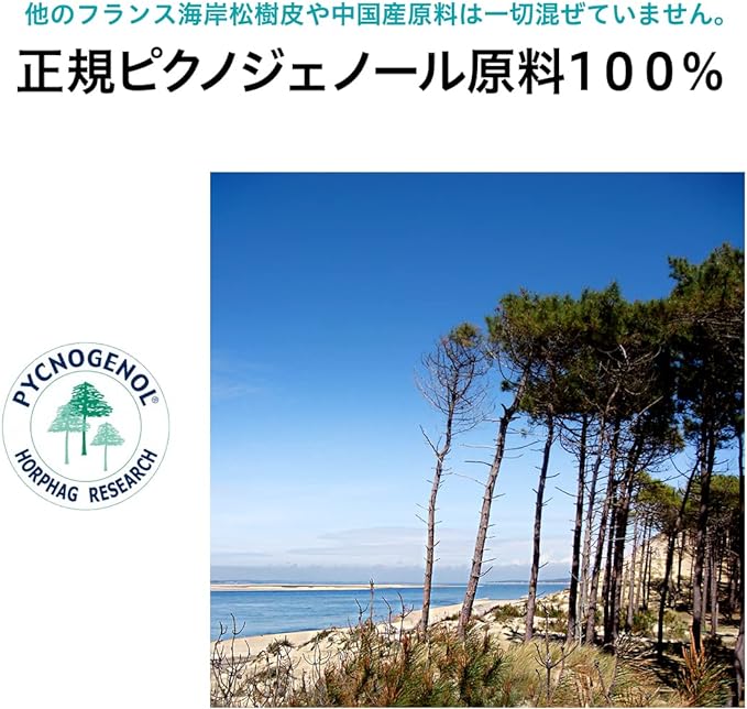 noi Pycnogenol 200mg Supplement French Maritime Pine Bark Extract Made in Japan 100% genuine Hofer Research Ingredients 28 tablets 100mg - 200mg - BeesActive Australia