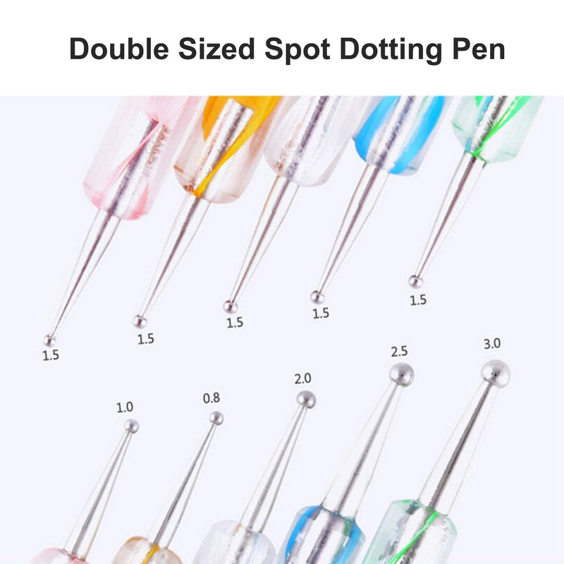 20pc Nail Art Painting Brush Pen Tools Kit UV Gel Building Drawing Linering Brushes Set Mandala Nail Dotting Pens (Pink) Pink - BeesActive Australia