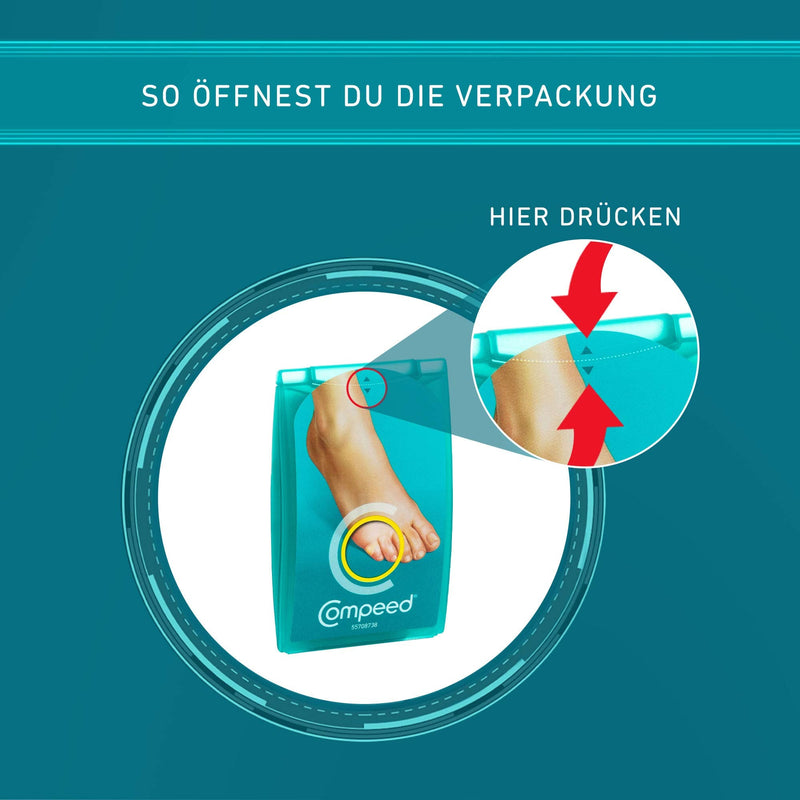 Compeed Corn Medium Size Plasters, 10 Hydrocolloid Plasters, Foot Care, Fast Natural Corn Removal, Dimensions: 1.7 cm x 6.0 cm - BeesActive Australia