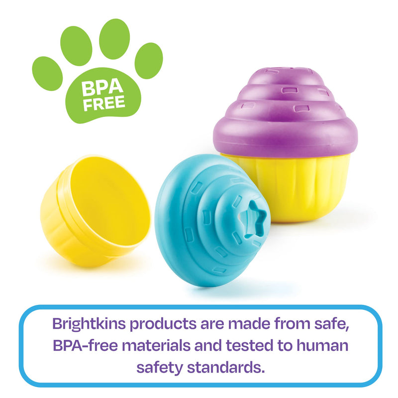 Brightkins Small Cupcake Treat Dispenser - 1 Cupcake Mental Stimulation Toys for Dogs, Treat Dispenser for Dogs, Multicolor - BeesActive Australia