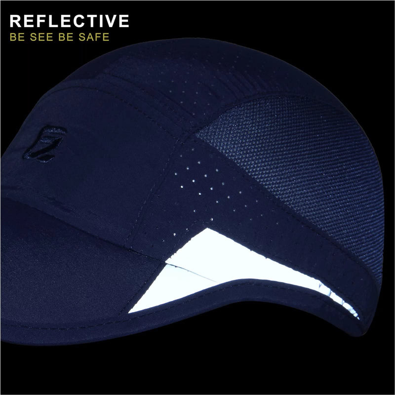 GADIEMKENSD Unstructured Reflective Breathable Sports Cap for Men and Women Navy 7-7 1/2 - BeesActive Australia