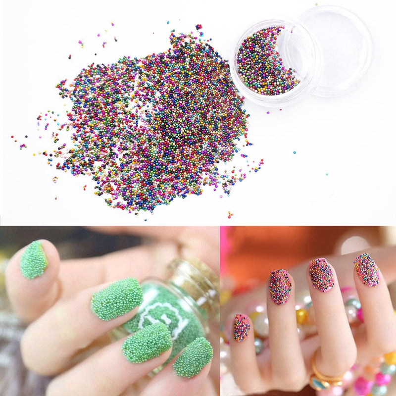 YesLady 12 Colors Nail Art Caviar Beads 3D Craft Micro Eye Makeup Gems Decoration - BeesActive Australia