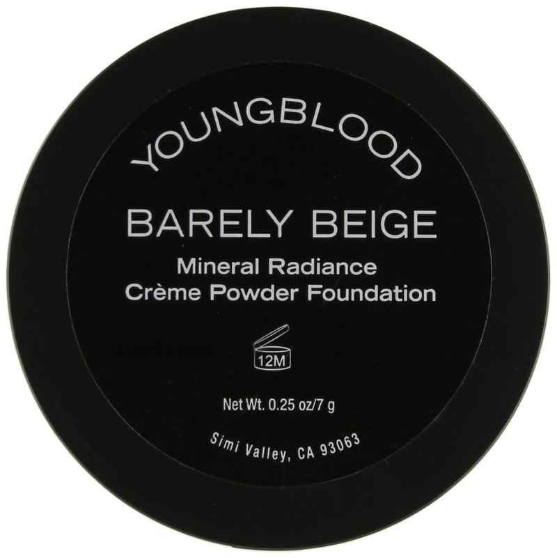 Youngblood Creme Powder Foundation Refillable Compact with Product Barely, Beige, 0.25 Ounce - BeesActive Australia