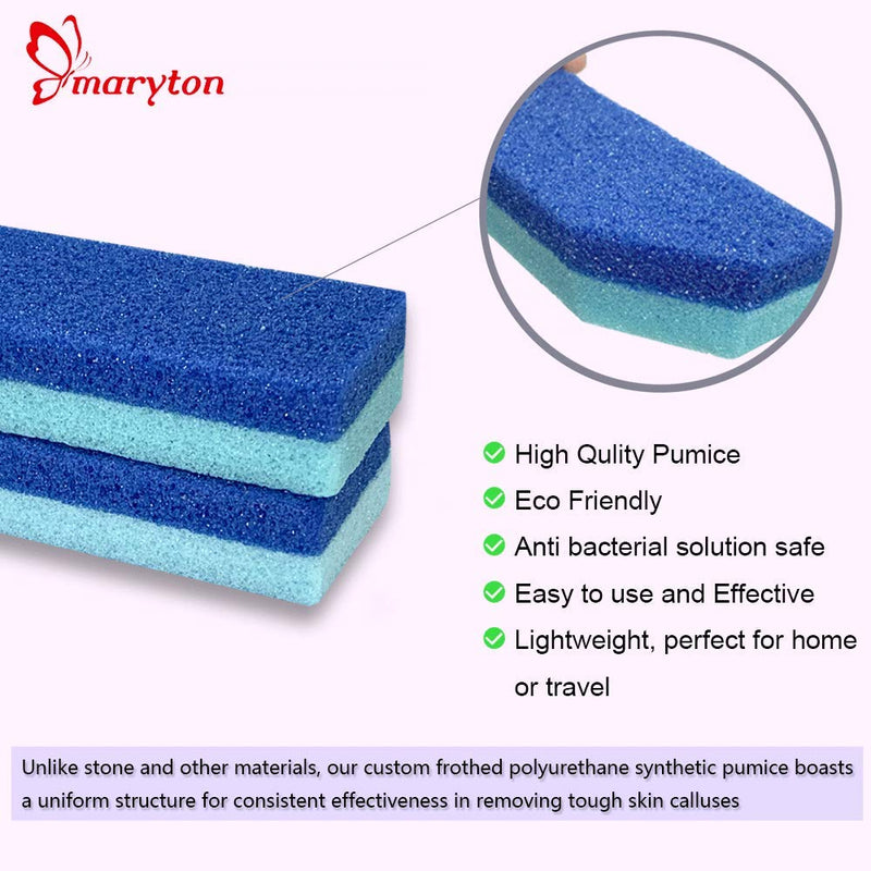 Maryton Foot Exfoliator File Scrubber Sponge Pedicure Tool Callus Remover, Pedi Gifts for Men Women, 2pcs - BeesActive Australia