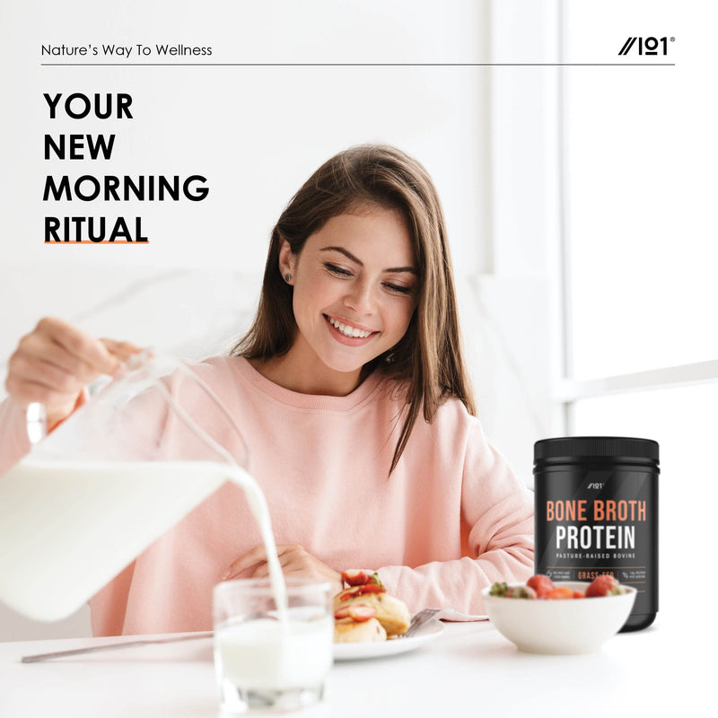 Bone Broth Beef Protein Powder - 400g - Unflavoured - 100% Grass-Fed & Pasture Raised Beef - Paleo & Keto Friendly. Halal, Kosher 400 g (Pack of 1) - BeesActive Australia
