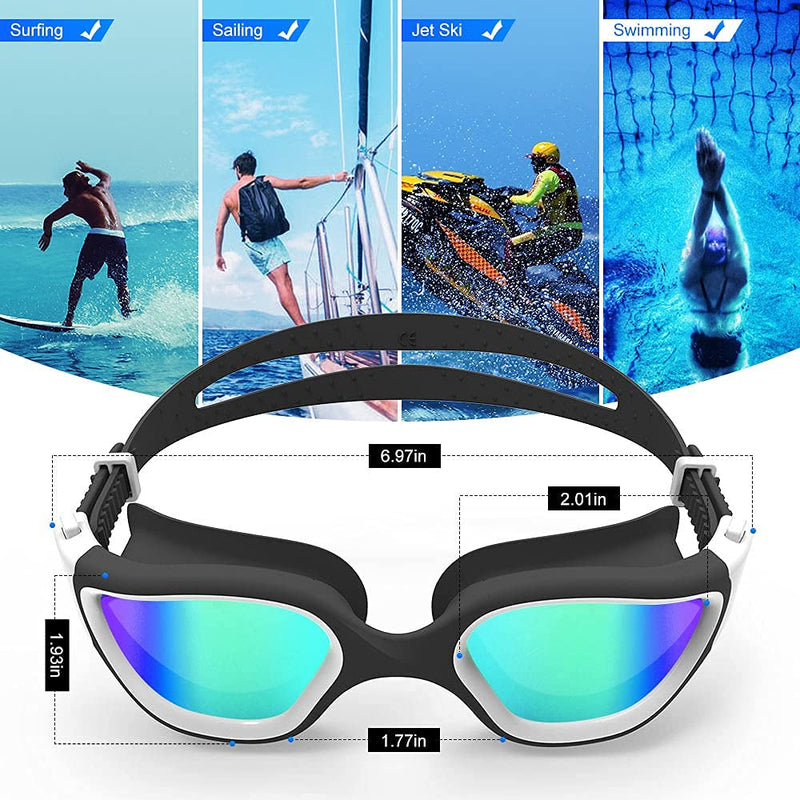 ZIONOR G1 Polarized Swim Goggles with C3 Swim Cap for Short hair - BeesActive Australia