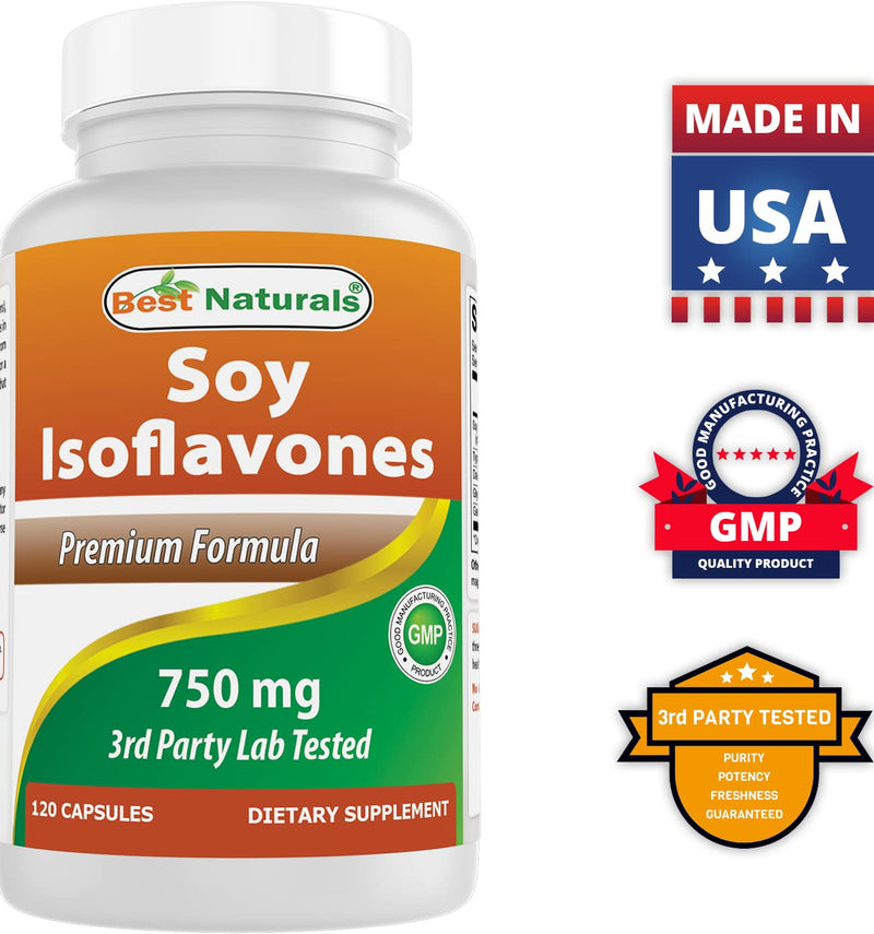 Best Naturals Soy Isoflavones 750 Mg 120 Capsules (120 Count (Pack of 2)) 120 Count (Pack of 2) - BeesActive Australia