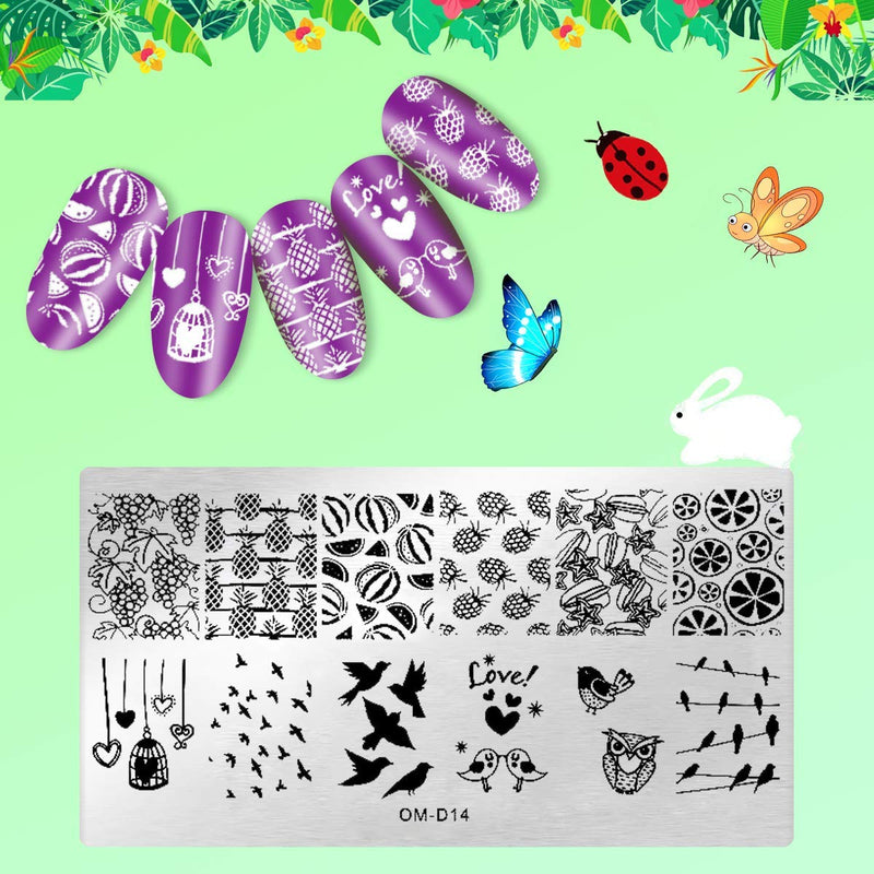 iMethod Nail Stamping Plate - Stamping Plates for Nails by iMethod, Perfect for Spring and Summer Manicure, 7 Pcs - BeesActive Australia