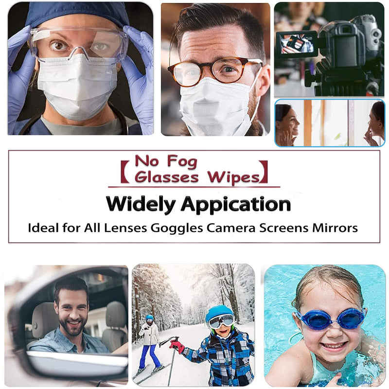 YiYFiT 3 Packs of 30 Total 90 Wipes Anti-Fog Lens Wipes,No Fog Glasses Wipes Lift the Fog Lasts 24hrs Glasses Cleaner Wipes Ideal for All Lenses Goggles Camera Lenses Screens Tablets - BeesActive Australia