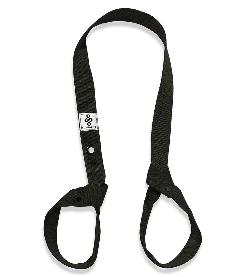 SukhaMat - Yoga Mat Carry Strap, Extra-Durable and Comfortable | Multi-Purpose Strap/Carrier for Your Yoga Mat, Pilates or Exercise Mat Black - BeesActive Australia