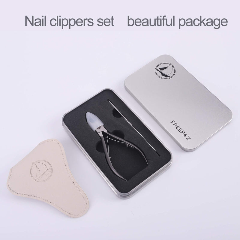 FREEPAZ Men nail clipper set,Nail clippers heavy duty,Professional nail clipper,Toenail clippers for seniors,Nail clippers heavy duty,Nail tip cutter,Cuticle scissors,Ingrown toenail kit (Black matte) Black matte - BeesActive Australia