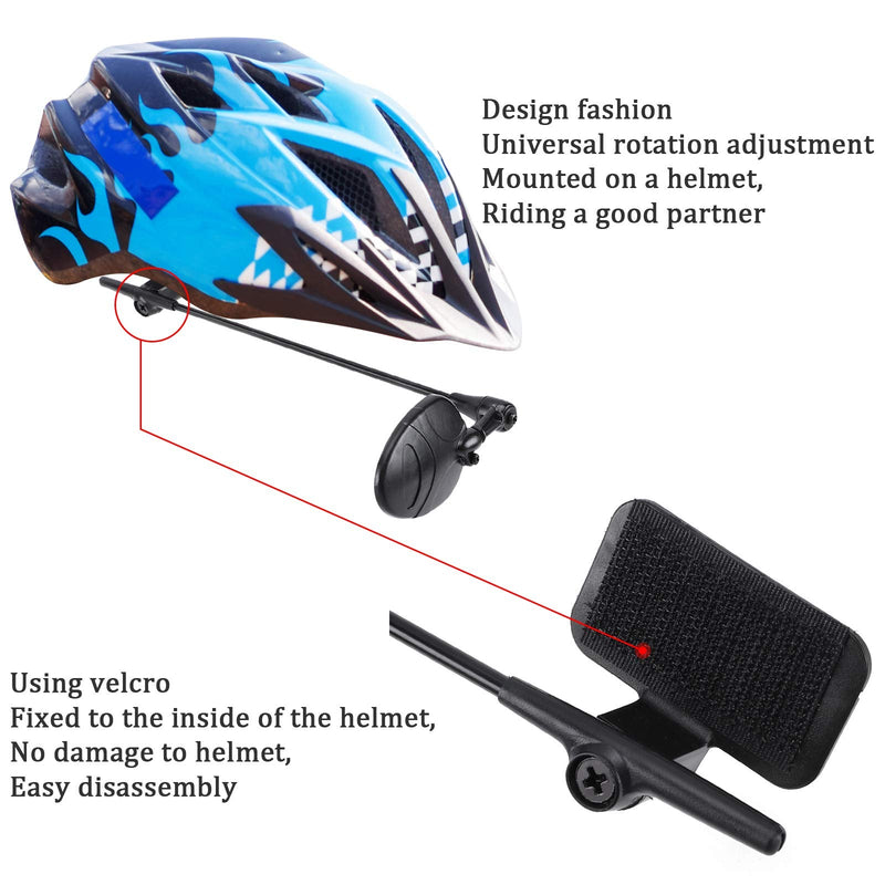 Accmor 2 Pack Bike Helmet Mirror, 360 Degree Adjustable Lightweight Bicycle Cycling Rear View Helmet Mirror for Cycling, Cycling Accessories - BeesActive Australia