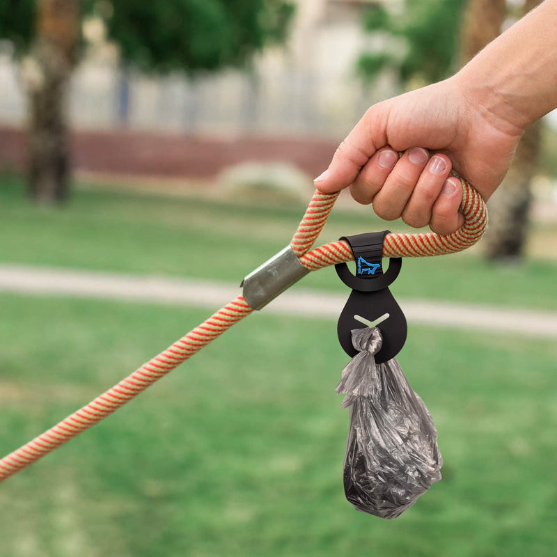 PuppyDoggy Dog Poop Bag Holder for Leash Waste Bag Carrier Dog Poop Bag Dispenser for Walking Running Bicycle Accessory 4 pieces (Black) Black - BeesActive Australia